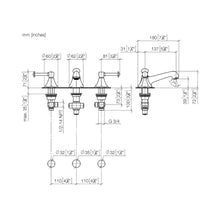 Load image into Gallery viewer, Madison Flair 20700370-00 Twin Handle Basin Mixer w/Pop-up Waste in Polished Chrome, 2x11170370-12 Lever Insert in White