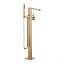 Load image into Gallery viewer, Lulu 25.963.710.47 / Xv-000989 Special-Made Floor-Standing Bath Mixer in Champagne with Handshower