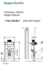 Load image into Gallery viewer, 224.158.00.1 concealed cistern, Kappa 21 115.240.KN.1 flush actuator in matt & chrome, A346477000 (EU) + A80147200B (EU) Gap wall-hung WC in white