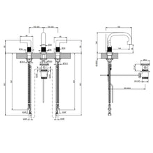 Load image into Gallery viewer, INCISO 58011.031 Three-holes basin mixer with flexible hoses with waste in 031 Chrome