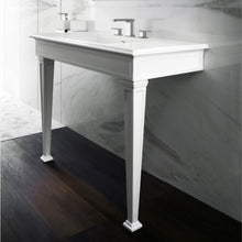 Load image into Gallery viewer, Eleganza Sit-on/Wall hung Basin 46813.521 with Eleganza 46817.521 Set of Legs in White