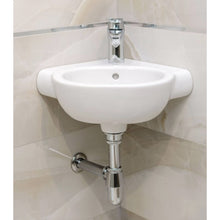 Load image into Gallery viewer, A32724C000 (EU) N-Meridian corner washbasin w/fix. size: 350 x 350 mm in white