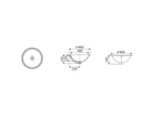 Load image into Gallery viewer, A32788N000 Grand Foro undercounter basin size: 460 mm color: white