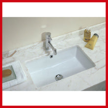 Load image into Gallery viewer, Agres 118370004 wash basin w/fixing kit, size 548 x 347 in white