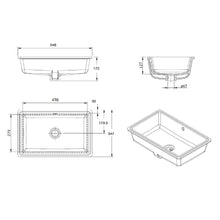 Load image into Gallery viewer, Agres 118370004 wash basin w/fixing kit, size 548 x 347 in white