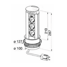 Load image into Gallery viewer, PC3SI Socket Port Made Of Silver with 3 Sockets
