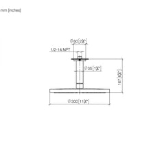 Load image into Gallery viewer, 28689970-06 Ceiling-mounted Headshower Dia 300 in Platinum Matt
