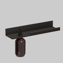 Load image into Gallery viewer, 8270 210 980 AS.400.LO.L shelf 400mm in matt black with cutout for dispenser on the left