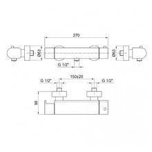 Load image into Gallery viewer, Mare 51131030 Wall-Mounted Thermostatic Shower Mixer in Matt Black