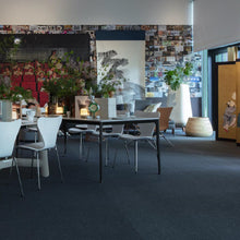 Load image into Gallery viewer, Italia Mirto Indoor IMT220_C Table, 2200w x 1000d x 730h mm, Top Matt Carrara White Marble 0890M, Frame Painted Black Chrome 0170M