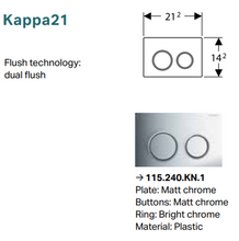 Load image into Gallery viewer, 224.158.00.1 concealed cistern, Kappa 21 115.240.KN.1 flush actuator in matt & chrome, A346477000 (EU) + A80147200B (EU) Gap wall-hung WC in white
