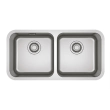 Load image into Gallery viewer, BCX 120-35-35 (122.0438.133) Bell stainless steel deep drawn double sink bowl with waste size: 775x400mm