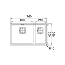 Load image into Gallery viewer, KNG 120 (125.0543.951) Kubus 2 granite double sink bowl 花崗岩雙星盆 DISPLAY ITEM