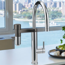 Load image into Gallery viewer, 120.0551.218 Vital Capsule 2 in 1 filter tap in chrome and gunmetal with J-spout 2 合 1 過濾龍頭 - J 型出水咀