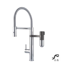 Load image into Gallery viewer, 120.0551.219 Vitual Capsule 2 in 1 semi-professional filter tap in chrome and gunmetal 2合1半專業過濾龍頭