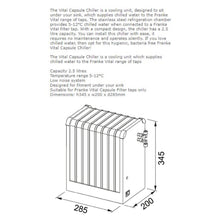 Load image into Gallery viewer, 120.0578.223 Vital Capsule chiller 345x200x285mm in stainless steel 台下式冷水機
