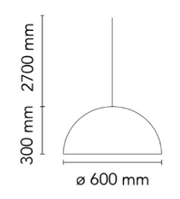Load image into Gallery viewer, Skygarden 1 F0001031 Suspension Lamp, D600 x 300h mm, Frame Black, with light bulb
