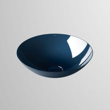 Load image into Gallery viewer, Alape 3900 000 092 Aqua dish basin D300mm in deep blue without tap hole and overflow, with drain valve and valve cap