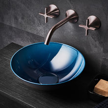 Load image into Gallery viewer, Alape 3900 000 092 Aqua dish basin D300mm in deep blue without tap hole and overflow, with drain valve and valve cap