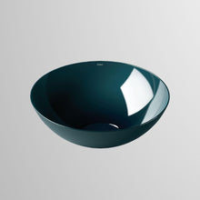 Load image into Gallery viewer, Alape 3900 000 093 Aqua dish basin D300mm in deep indigo without tap hole and overflow, with drain valve and valve cap