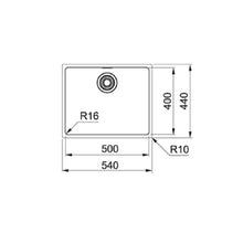 Load image into Gallery viewer, FEX 110-50 (122.0623.733) Felix stainless steel deep drawn single sink bowl 不銹鋼深星盆