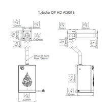 Load image into Gallery viewer, 350020 Tubular DP HD wall mounted sensor hand dryer in chrome