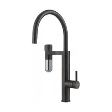 Load image into Gallery viewer, 120.0551.241 Vitual Capsule 2 in 1 filter tap in matt black and silk steel PVD with J-spout 2 合 1 過濾龍頭 - J 型出水咀