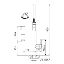 Load image into Gallery viewer, 120.0551.242 Vitual Capsule 2 in 1 semi-professional filter tap in matt black and silk steel PVD 2合1半專業過濾龍頭