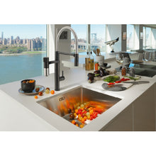 Load image into Gallery viewer, 120.0551.242 Vitual Capsule 2 in 1 semi-professional filter tap in matt black and silk steel PVD 2合1半專業過濾龍頭