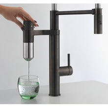 Load image into Gallery viewer, 120.0551.242 Vitual Capsule 2 in 1 semi-professional filter tap in matt black and silk steel PVD 2合1半專業過濾龍頭