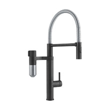 Load image into Gallery viewer, 120.0551.242 Vitual Capsule 2 in 1 semi-professional filter tap in matt black and silk steel PVD 2合1半專業過濾龍頭