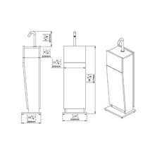 Load image into Gallery viewer, 281000 CSABA touch free hand sanitizer stand for 9V battery power supply, with 6L tank and remote control
