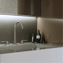 Load image into Gallery viewer, Meta 20713661-33 Deck-mounted Twin Handle Basin Mixer w/Pop-up Waste in Matt Black