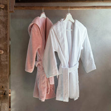 Load image into Gallery viewer, Baby & Child Bee Waffle Bath Robe in Pearl