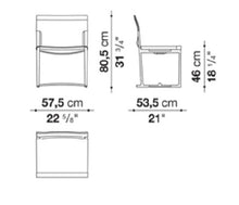 Load image into Gallery viewer, Mirto Indoor IM58 Chair, 575w x 535d x 805h mm, Frame Black Painted 01510, Leather Embossed Thick Leather 150