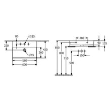 Load image into Gallery viewer, MEMENTO 2.0 4A226Li4 Washbasin in i4 Graphite CeramicPlus