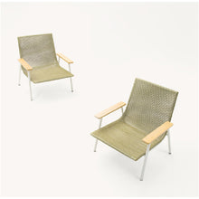 Load image into Gallery viewer, Baia B50F Outdoor Armchair, 770w x 790d x 840h Base Natural Sassafras Wood LE002 , Frame Avorio ME002