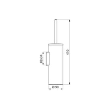 Load image into Gallery viewer, 4051C Be-Line® SS304 wall-mounted toilet brush set with lid in powder-coated finish