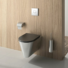 Load image into Gallery viewer, 4051C Be-Line® SS304 wall-mounted toilet brush set with lid in powder-coated finish