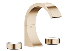 Load image into Gallery viewer, CYO 20710811-47 (XV-014236) three hole basin mixer in champagne + CYO 11283811-00 Handle Insert Set Hot & Cold in Polished Chrome