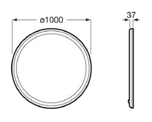 Load image into Gallery viewer, A812338000 IRIDIA Mirror with Antifogging & light ,ROUND ⌀1000