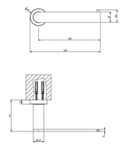 Load image into Gallery viewer, 46058Y-1-WBB (PFS) paper holder in warm bonze brushed PVD (gessi 726)