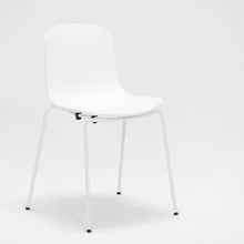 Load image into Gallery viewer, Holi TO-1611 Chair Shell, 485w x 510d x 330h mm, Frame White Polypropylene & Holi TO-1601 Chair base, 485w x 510d x 465h mm, Frame White Metal