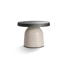 Load image into Gallery viewer, Thick top TO-1830 Small Table Top, D480 mm, Top Dark Brown & TO-1833 Low base, 350h mm, Frame Eco Light Brown