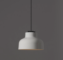 Load image into Gallery viewer, M64 Valsells HEL03 + HEF01 + M6406 Pendant Lamp, D220 x 160 (500-8250)h mm, Canopy Black Surface Rosette , Lampshade Off White, with black cable, Built-in LED 7.7W , 2700 K, 752 lm