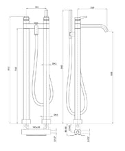 Load image into Gallery viewer, Al/23 Lissoni 2602b280b Free Standing Bath Mixer in Chrome (17 00 B280a built-in piece included)