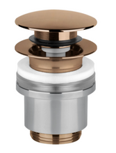 Load image into Gallery viewer, 01420.030 1 1/4" automatic basin waste "Stop & Go" without overflow in COPPER PVD