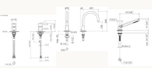 Load image into Gallery viewer, DECK MOUNTED BATH MIXER BUNDLE IN PLATINUM