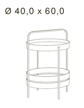 Load image into Gallery viewer, Albert 1145.173 Side Table, 400w x 400d x 600h mm, Frame Power-Coated Rosewood 173