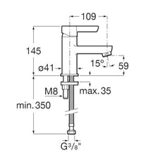 Load image into Gallery viewer, A5A327EC0K (EU) Estreia single lever basin mixer with pop up drain waste set in chrome plated